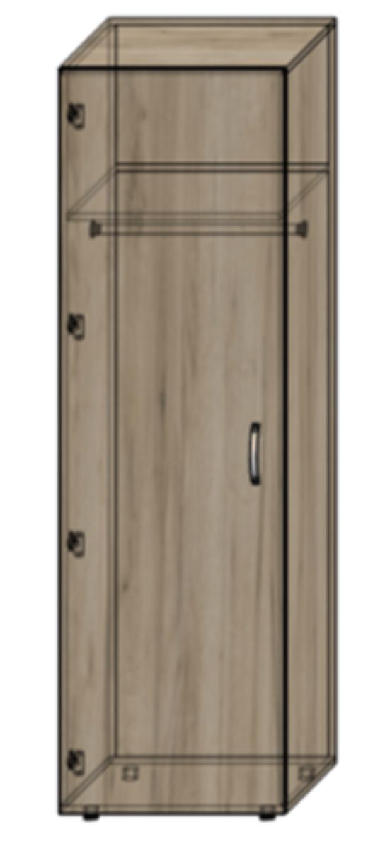 Шафа закрита для одягу (600x540x2000мм.) Меблі КС